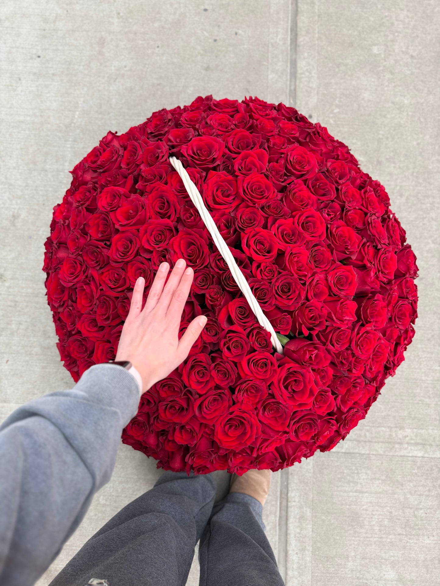 Basket of Red Roses