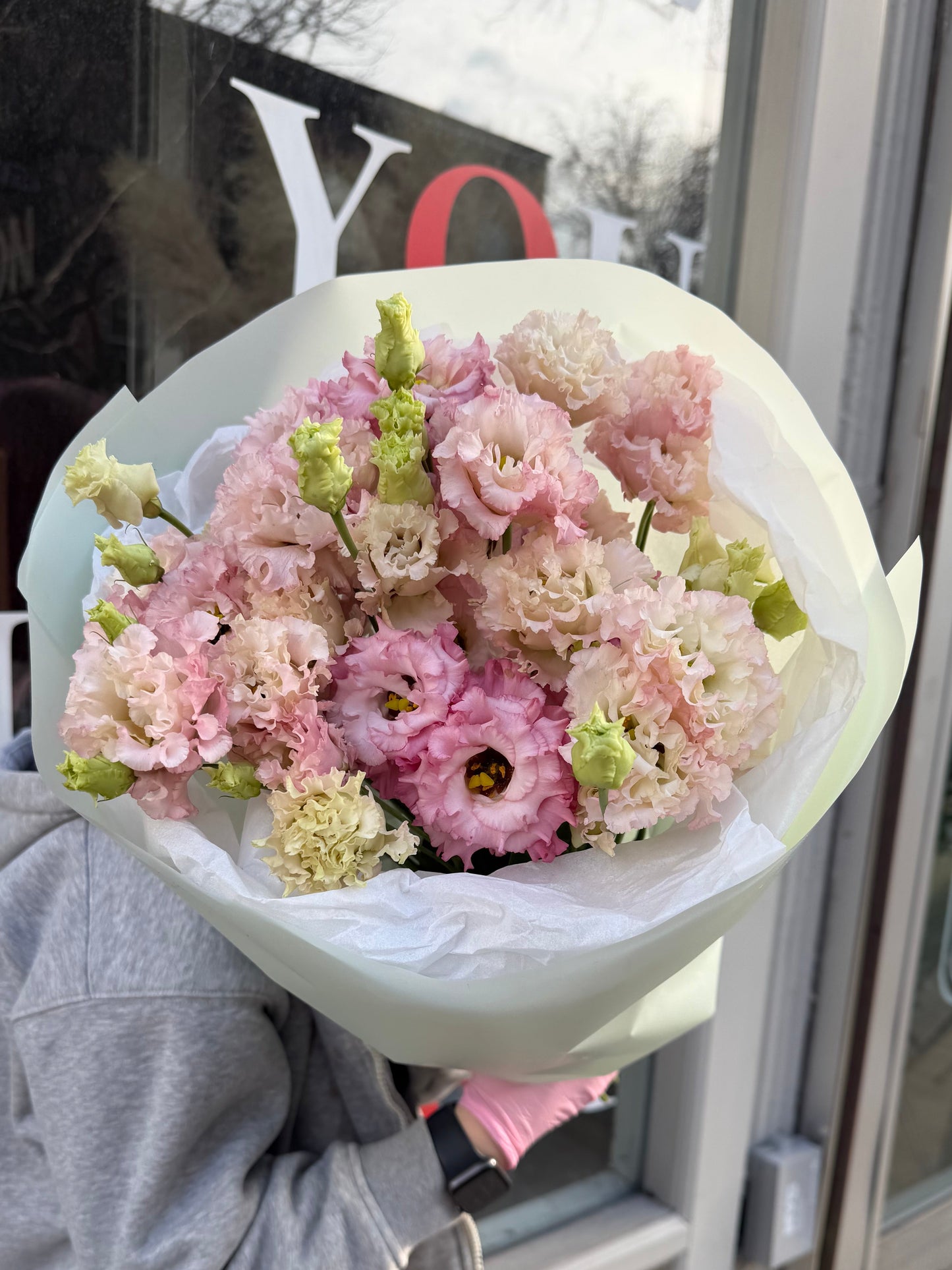 Mono Pink Lisianthus Bouquet