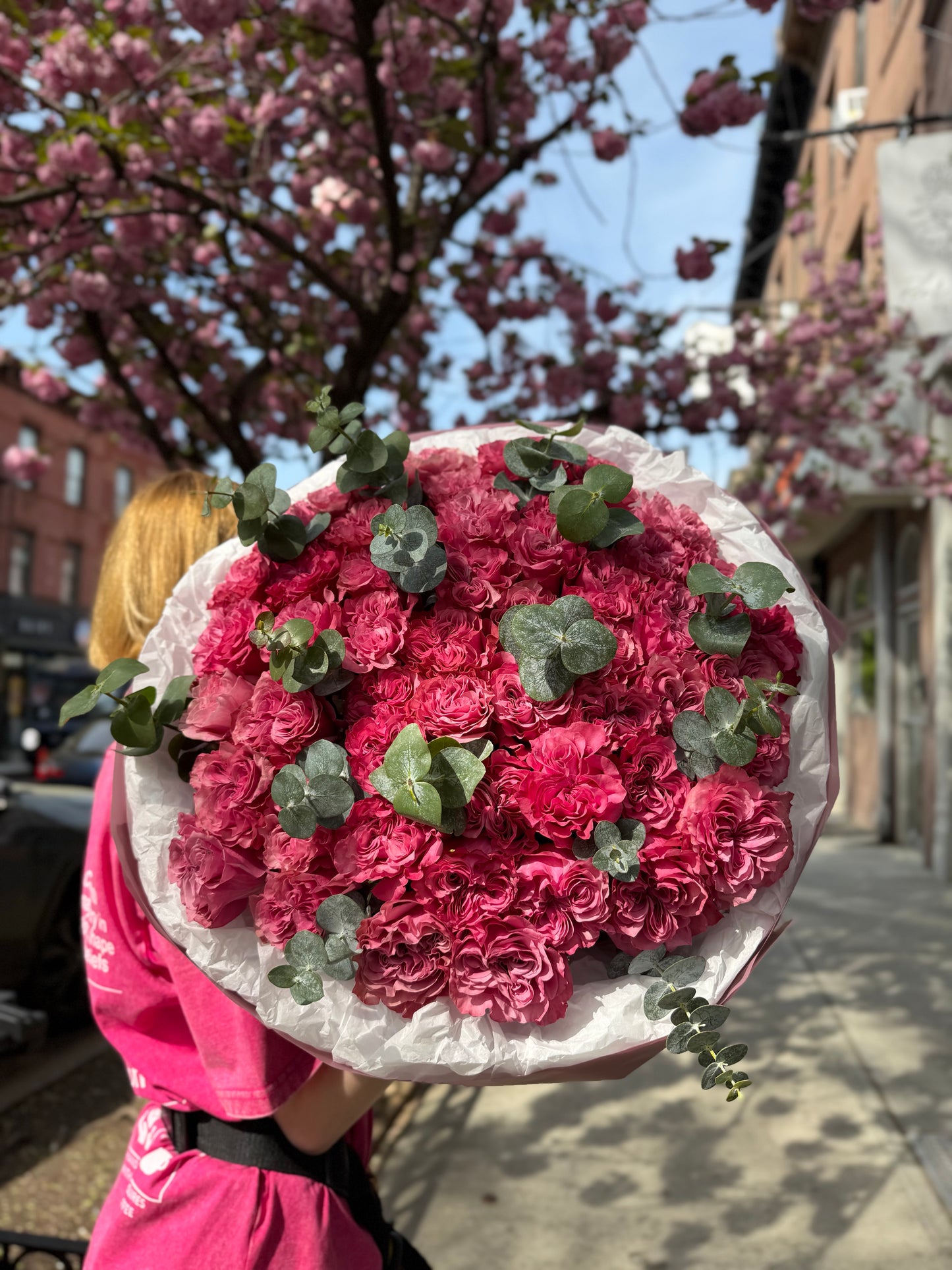 Country Blues Roses & Eucalyptus
