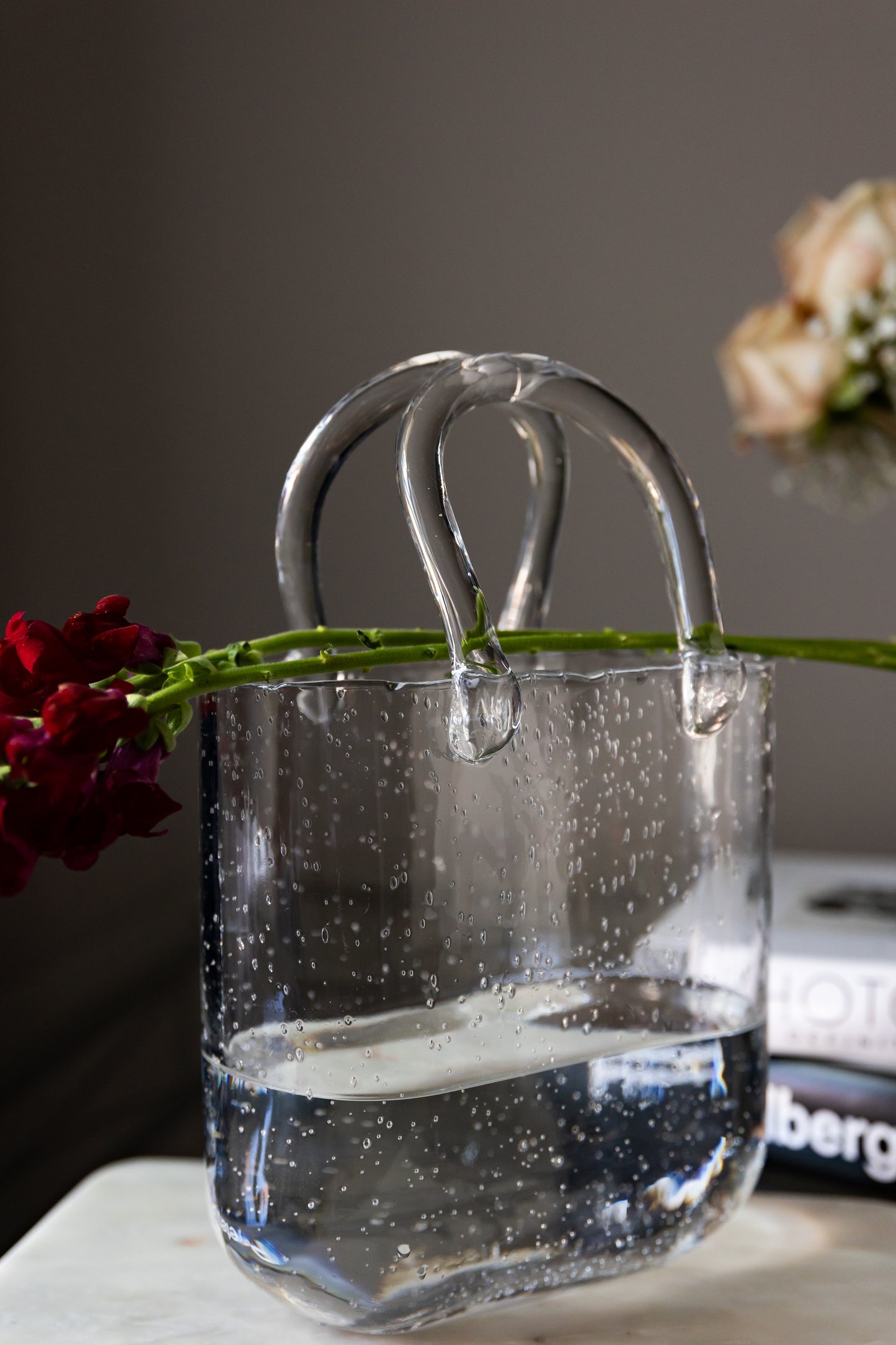Tote Bag Glass Vase