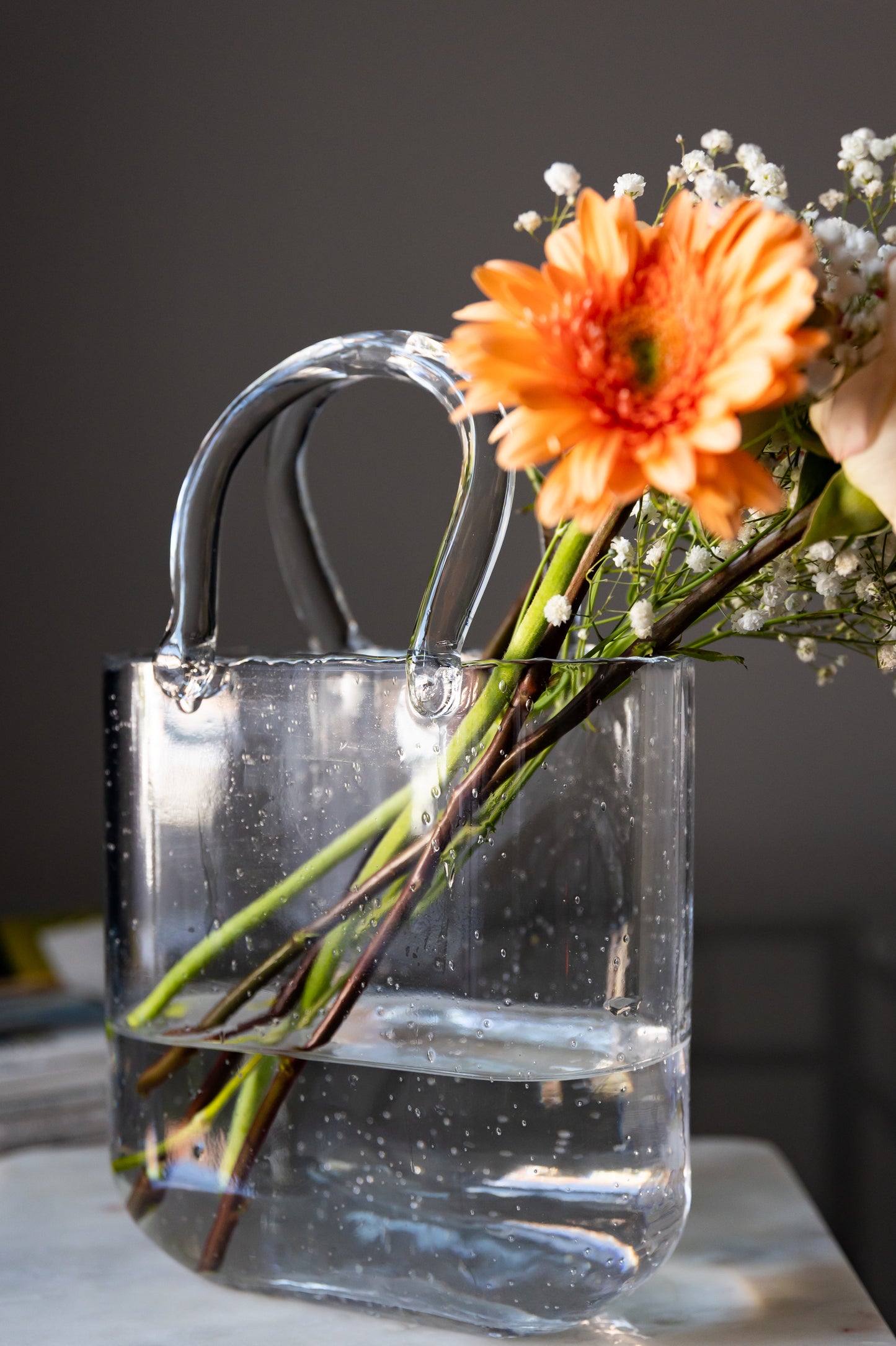 Tote Bag Glass Vase