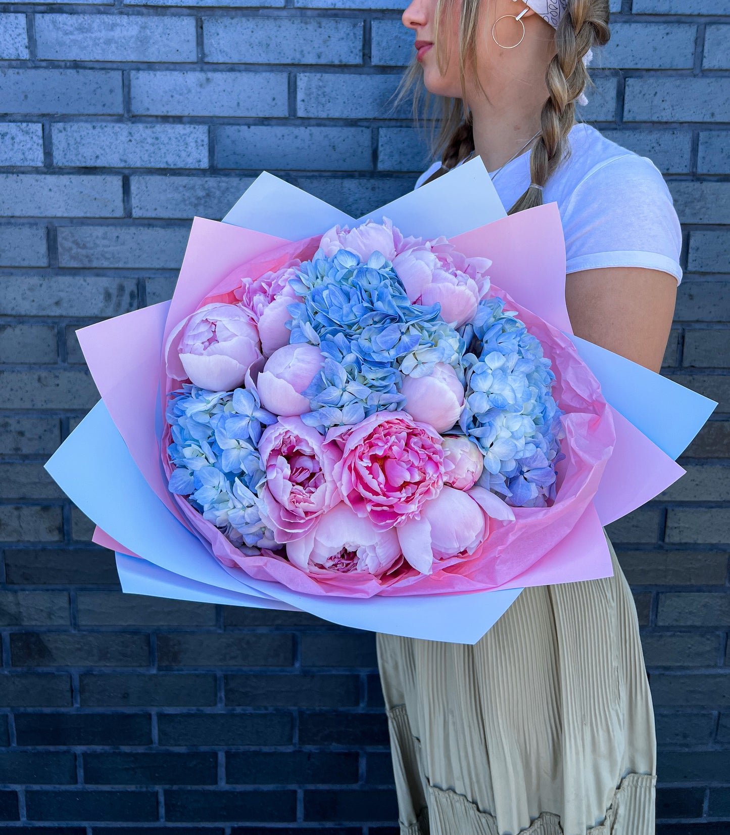 Light Pink Peonies & Hydrangeas