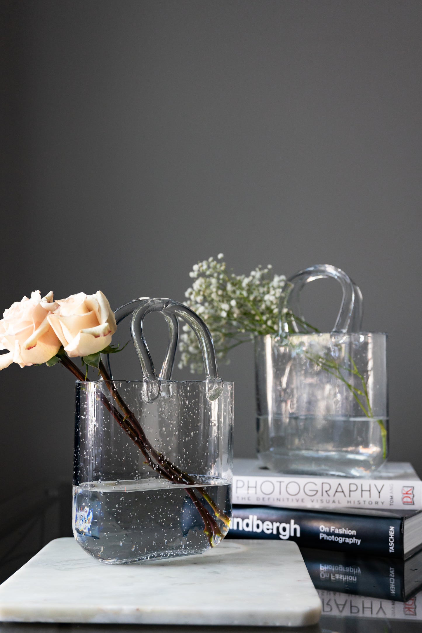 Tote Bag Glass Vase