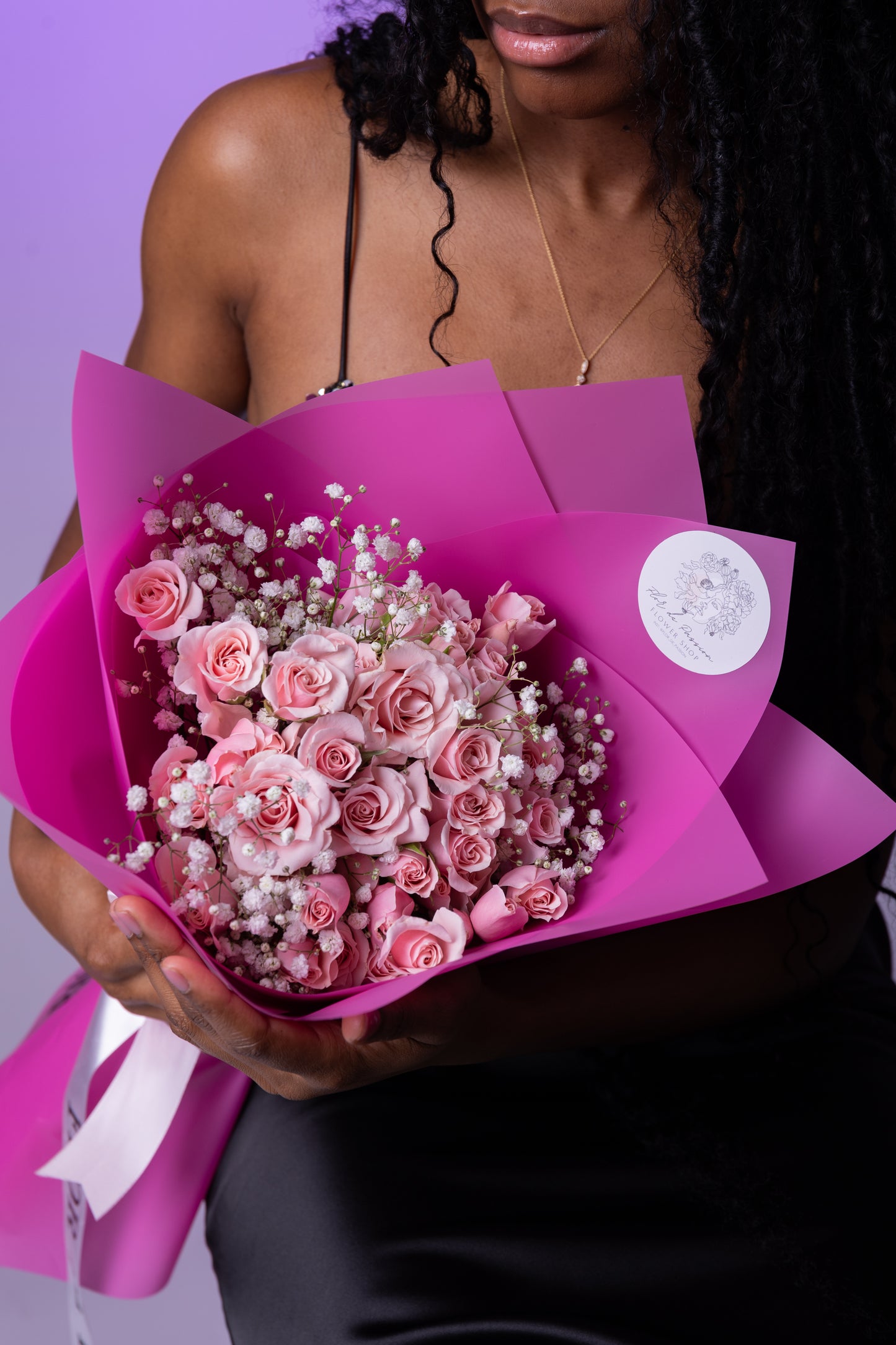 "Floral Fancy" Bouquet (spray roses, baby breath)