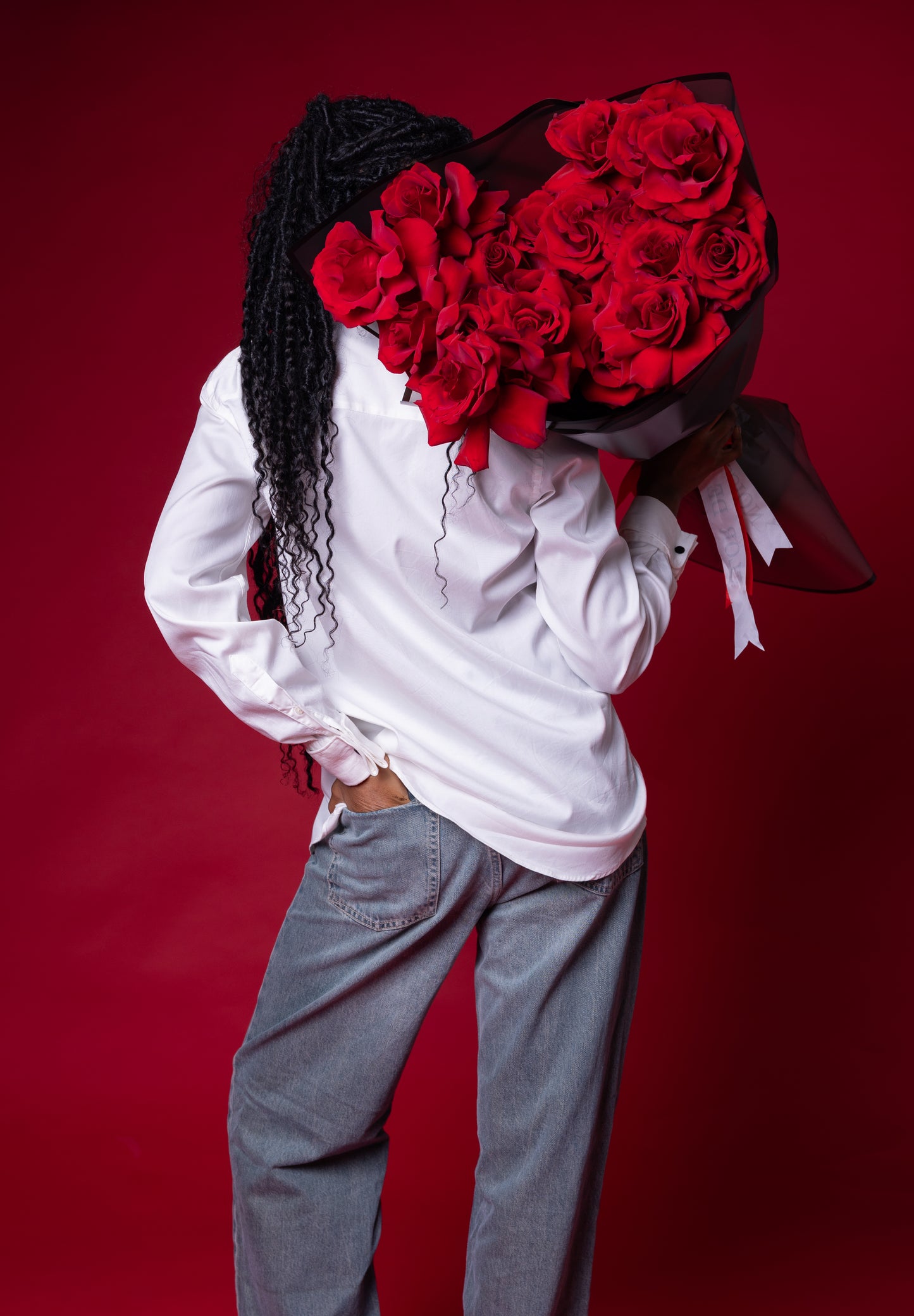 "Explorer" Bouquet (red French roses)