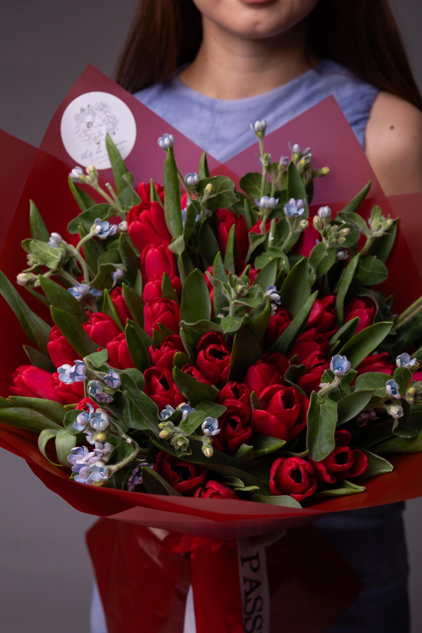 Red Tulips & Tweedia
