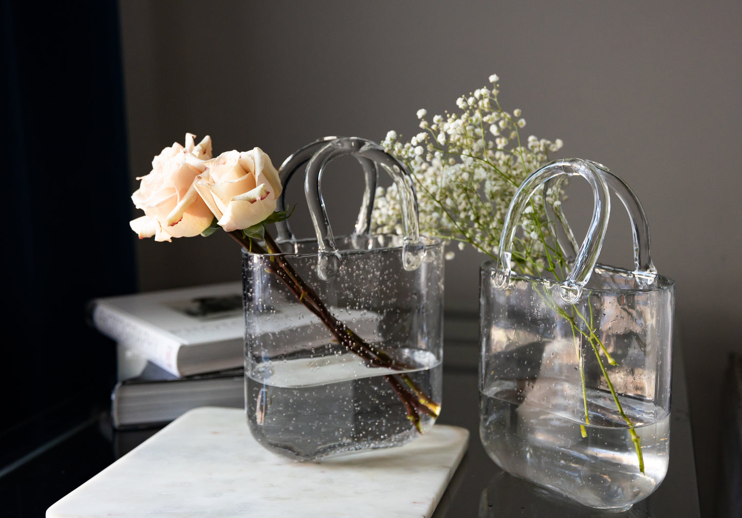 Tote Bag Glass Vase