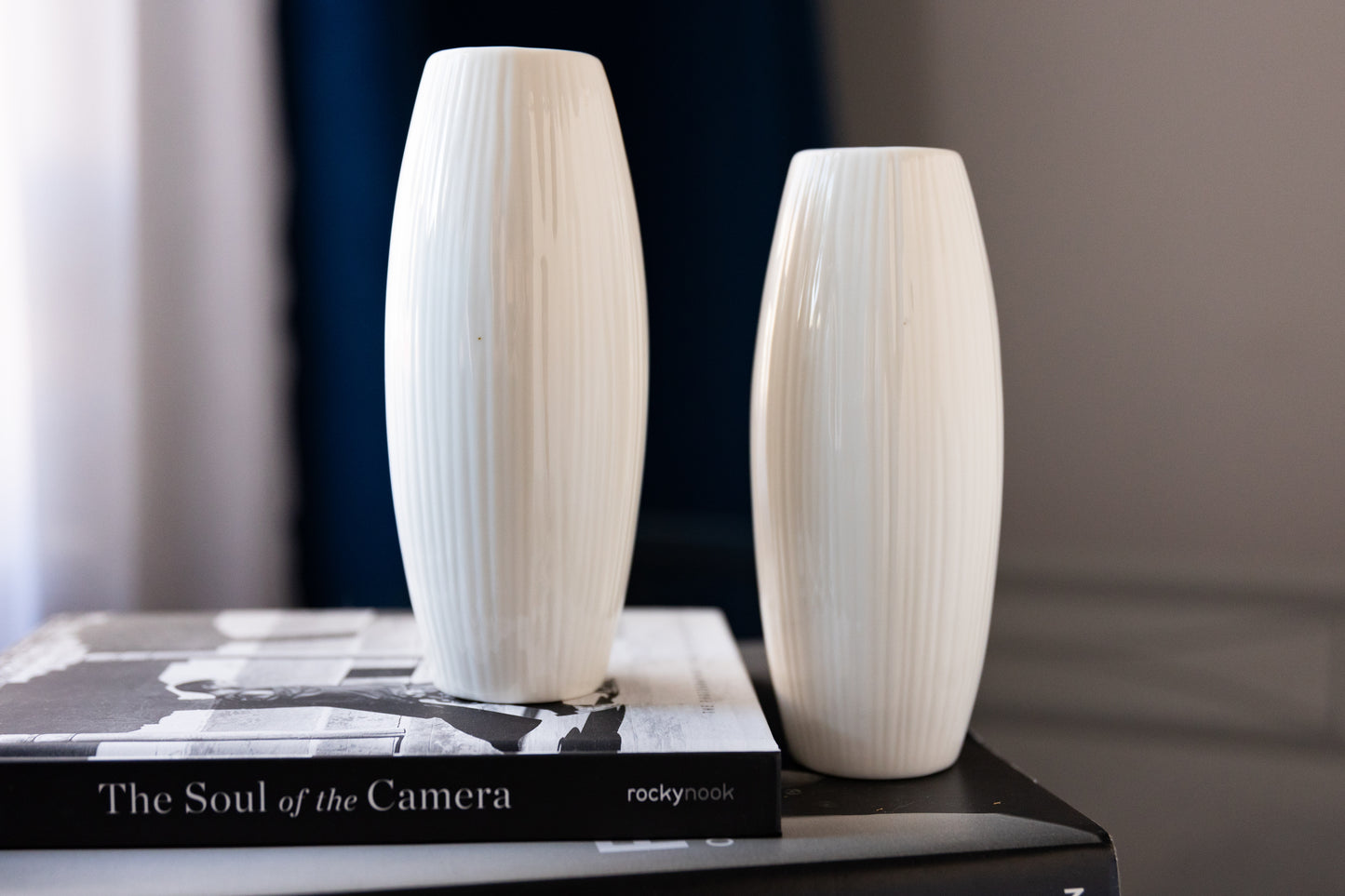 Simple Style Geometry White Ceramic Vase