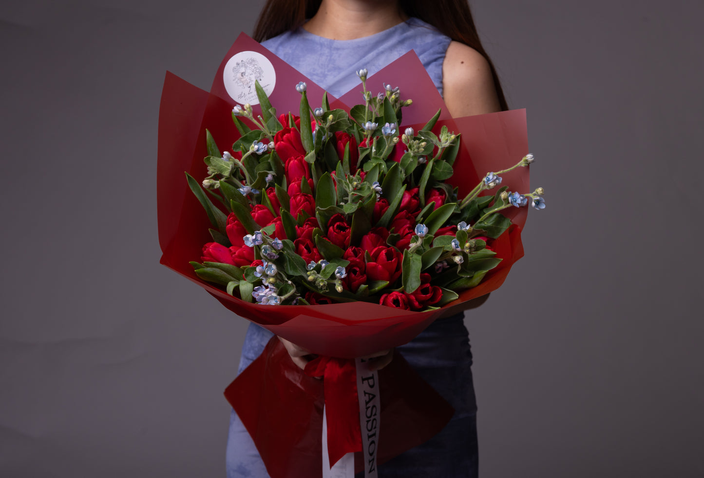 Red Tulips & Tweedia