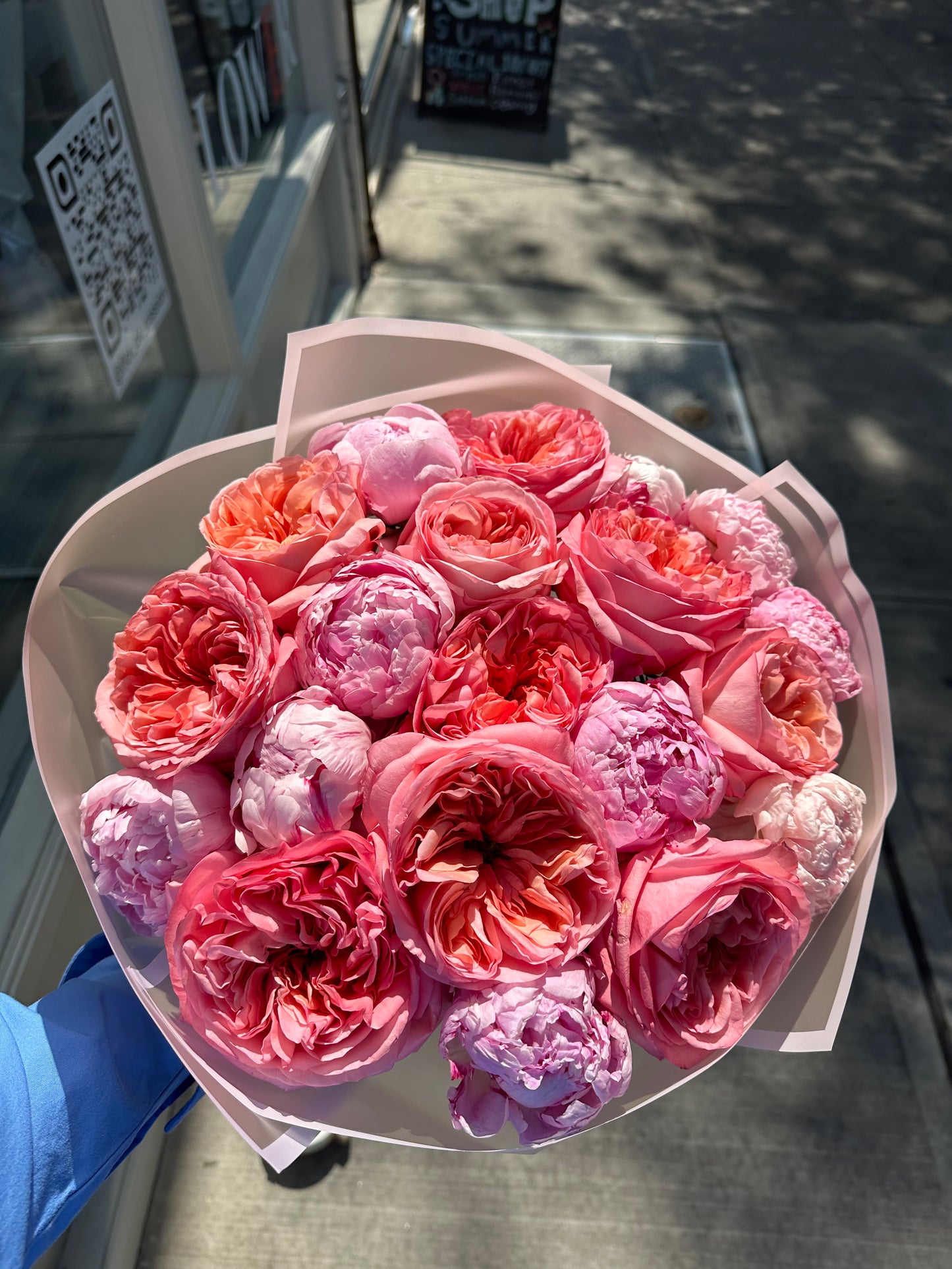 Light Pink Peonies & Garden roses