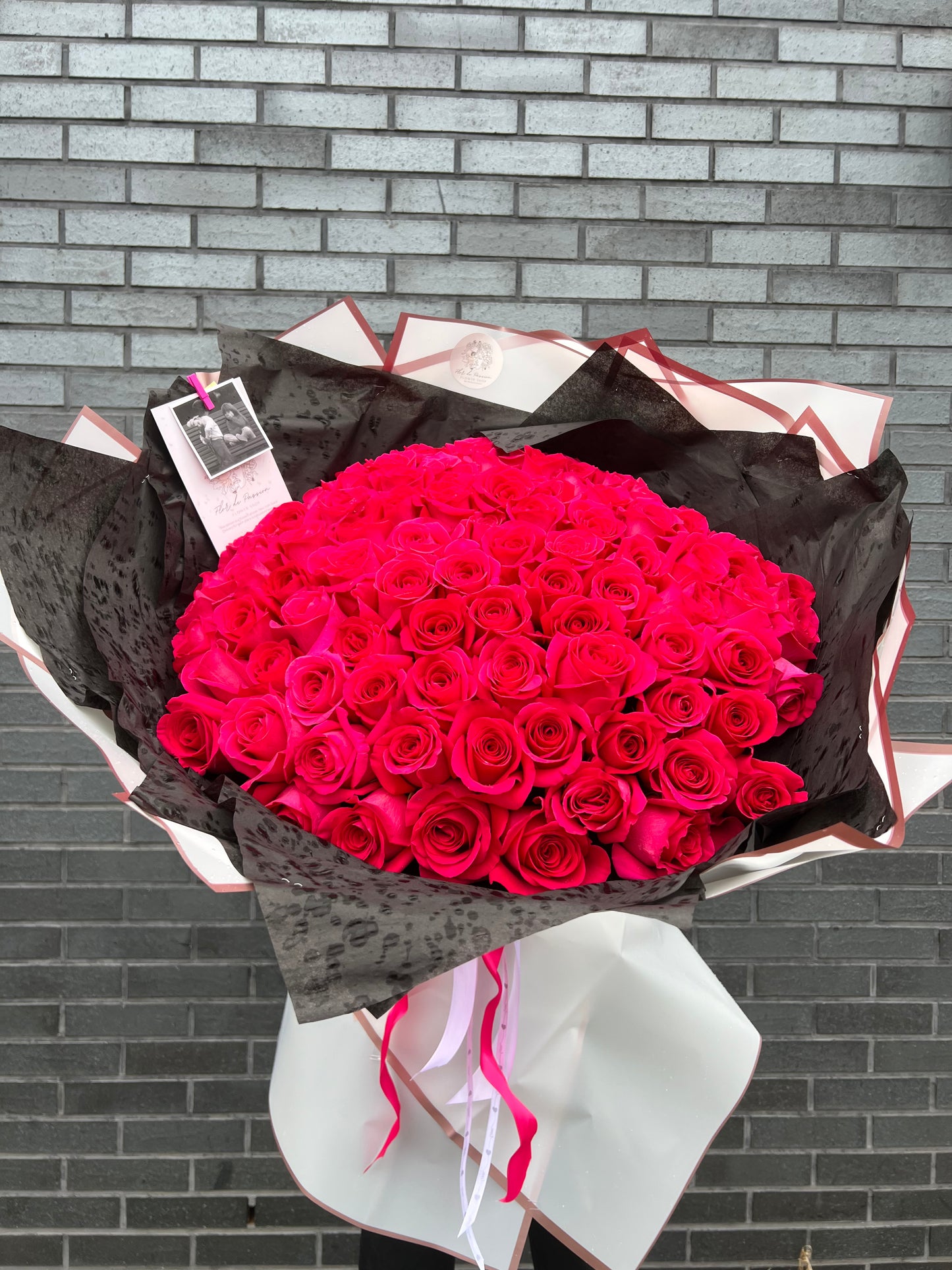 Hot Pink Roses Bouquet