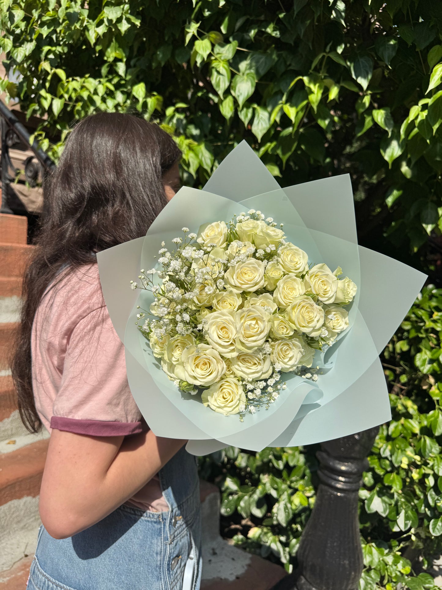 "Floral Fancy" Bouquet (spray roses, baby breath)