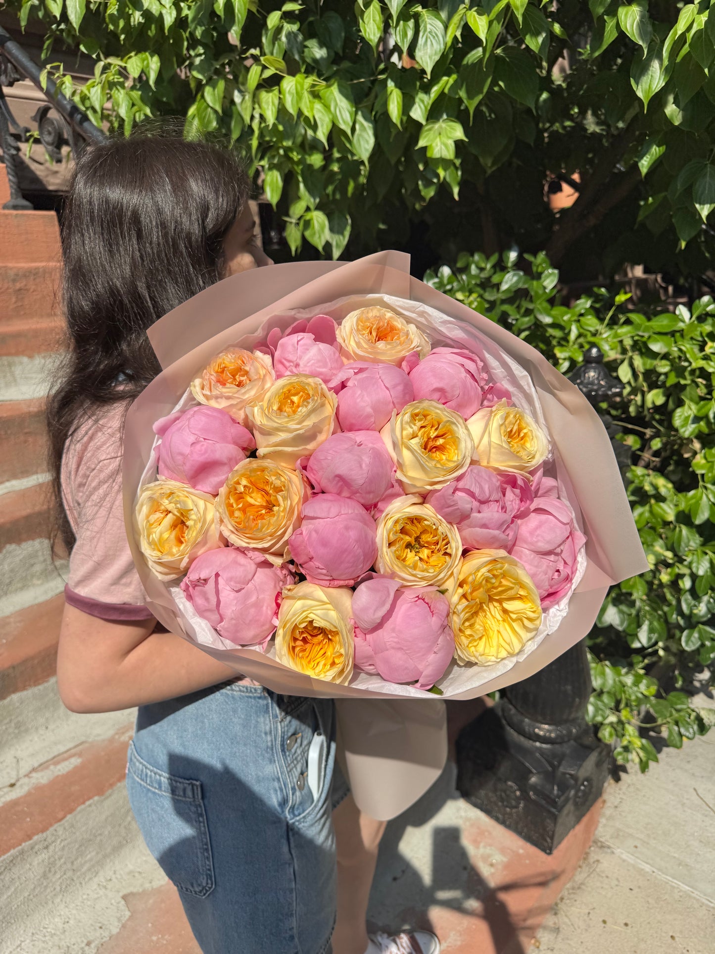 Light Pink Peonies & Garden roses