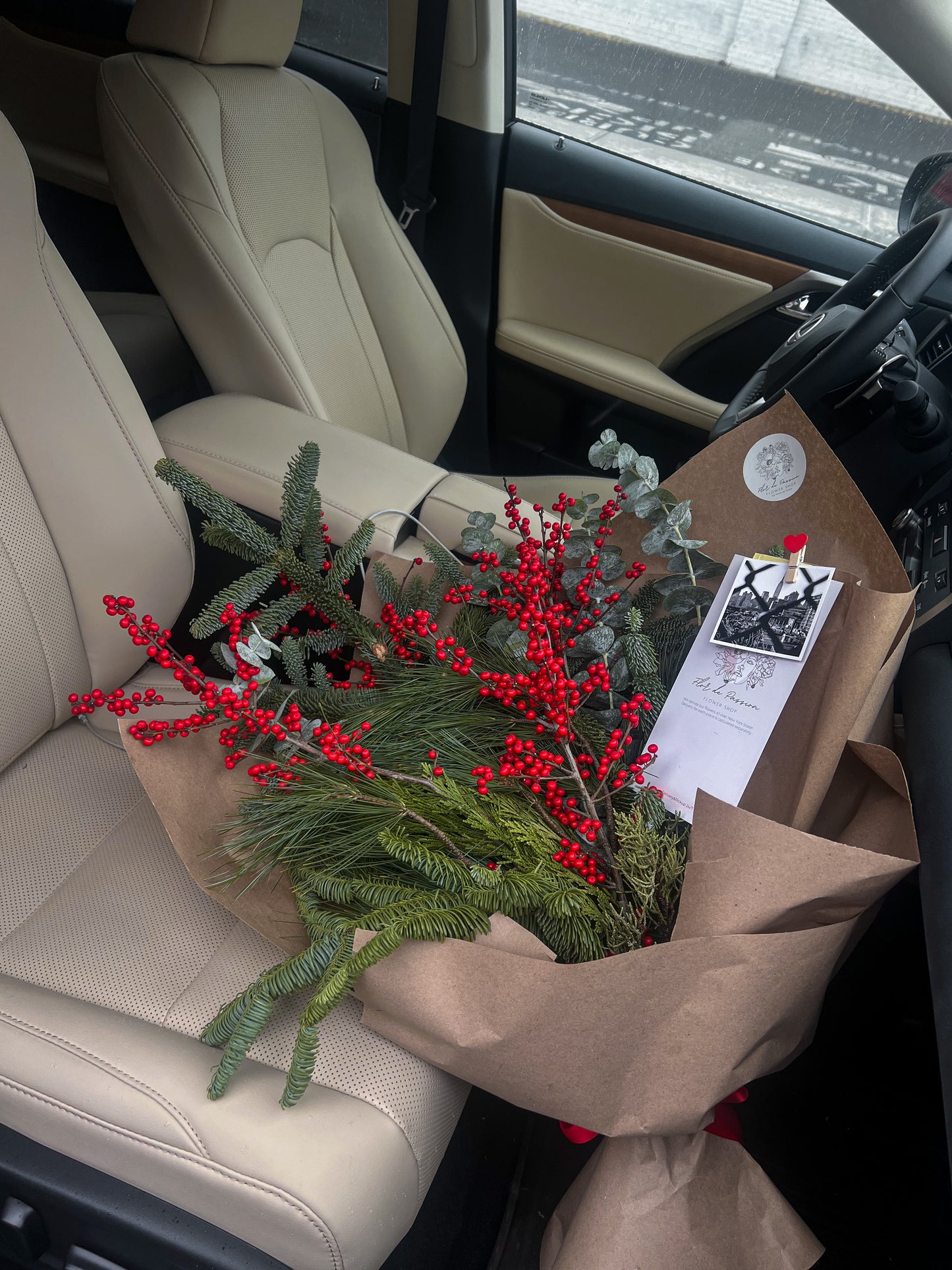 Christmas Bouquet (Ilex, Eucalyptus, Christmas Greenery)