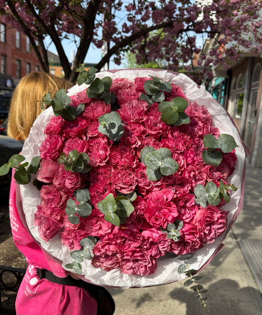 Country Blues Roses & Eucalyptus