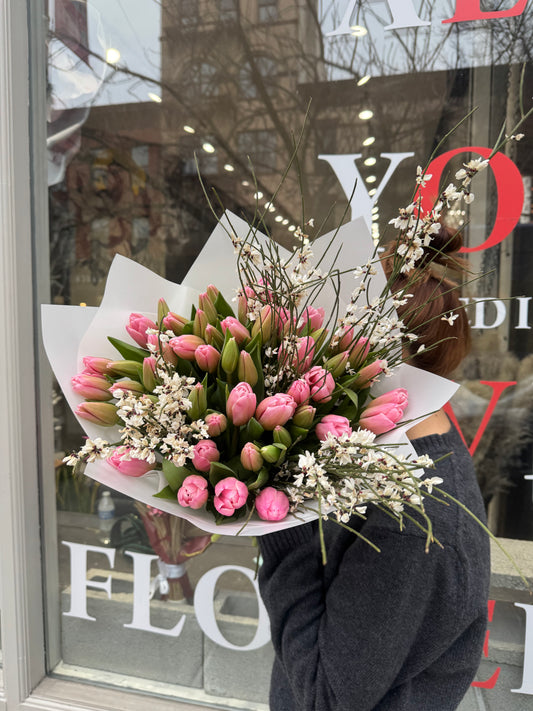 Pink Tulips & Genista