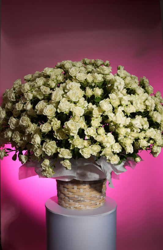 Basket of spray roses