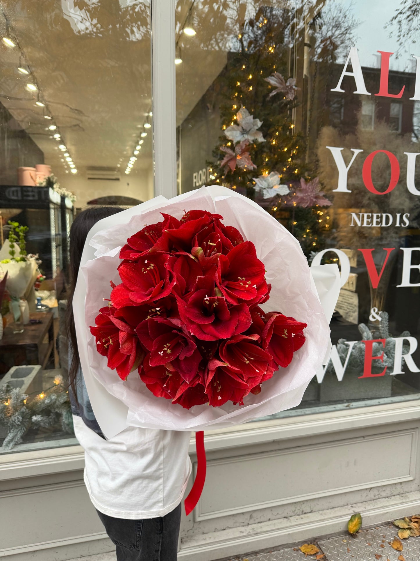 Mono Bouquet of Amaryllis