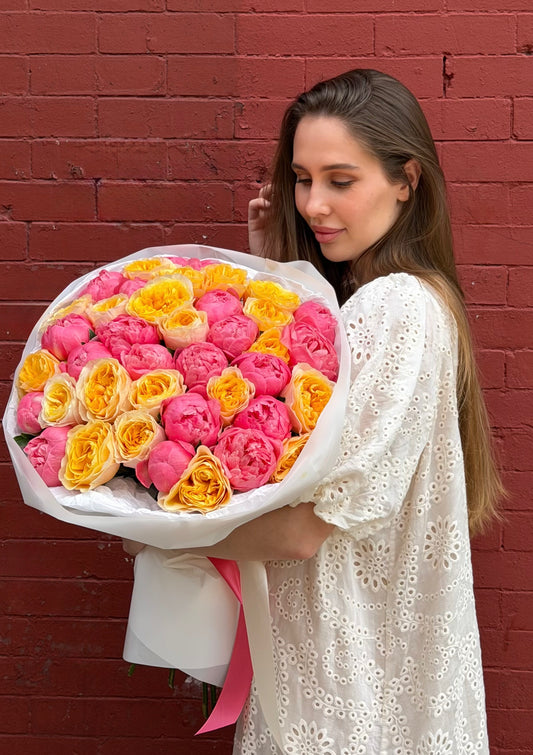 Coral Charm Peonies&Garden Roses