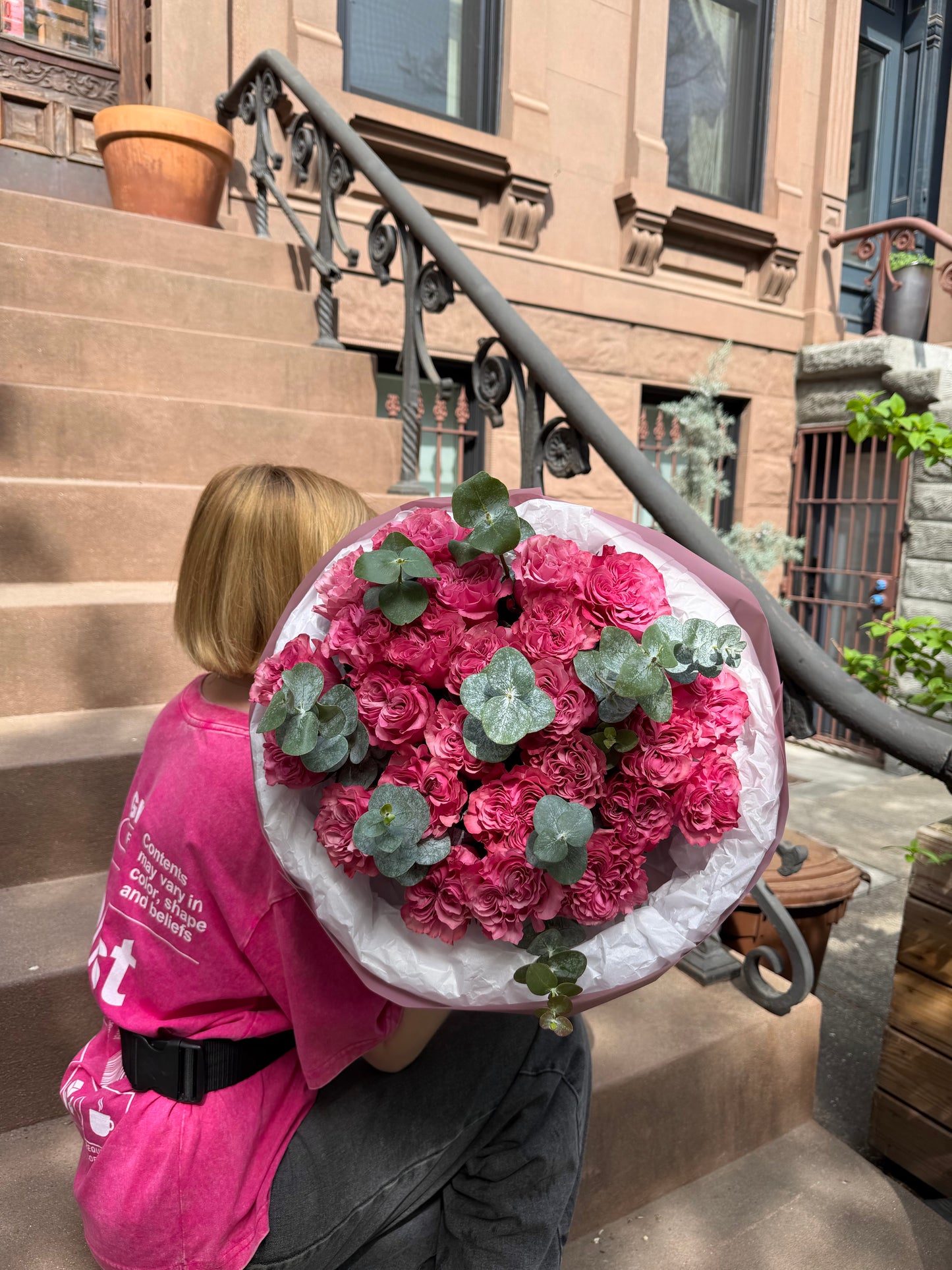 Country Blues Roses & Eucalyptus