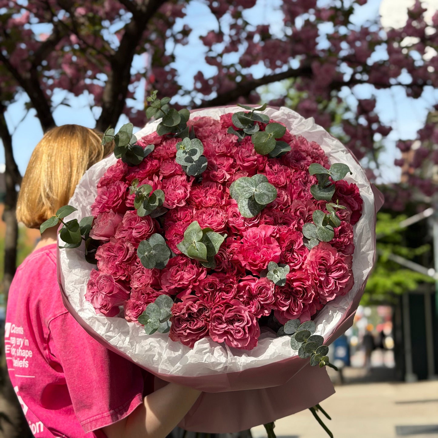 Country Blues Roses & Eucalyptus