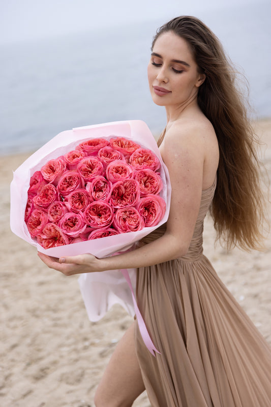 Pink Expression Garden Roses Bouquet