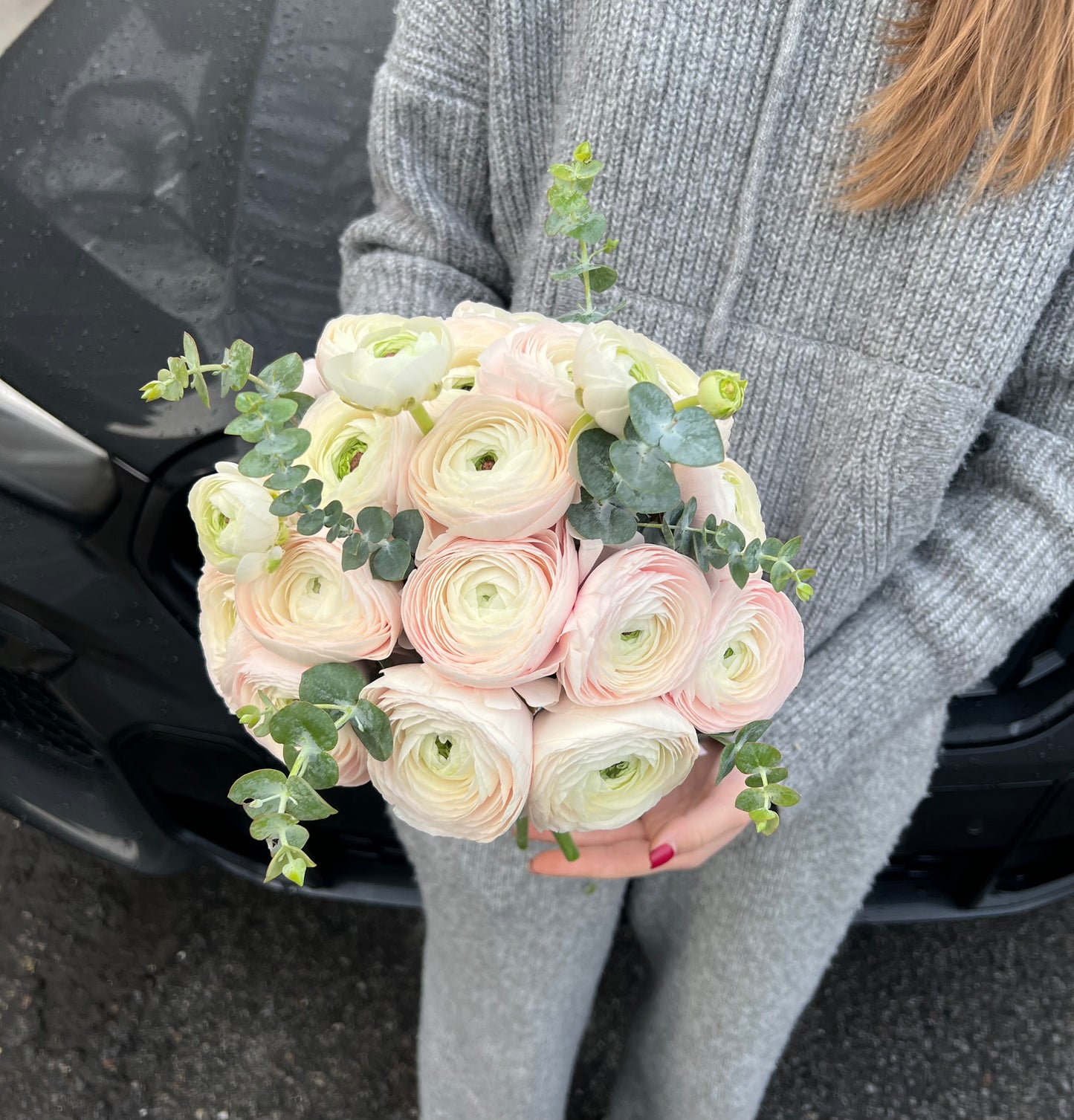 Ranunculus & Eucalyptus Wedding Bouquet