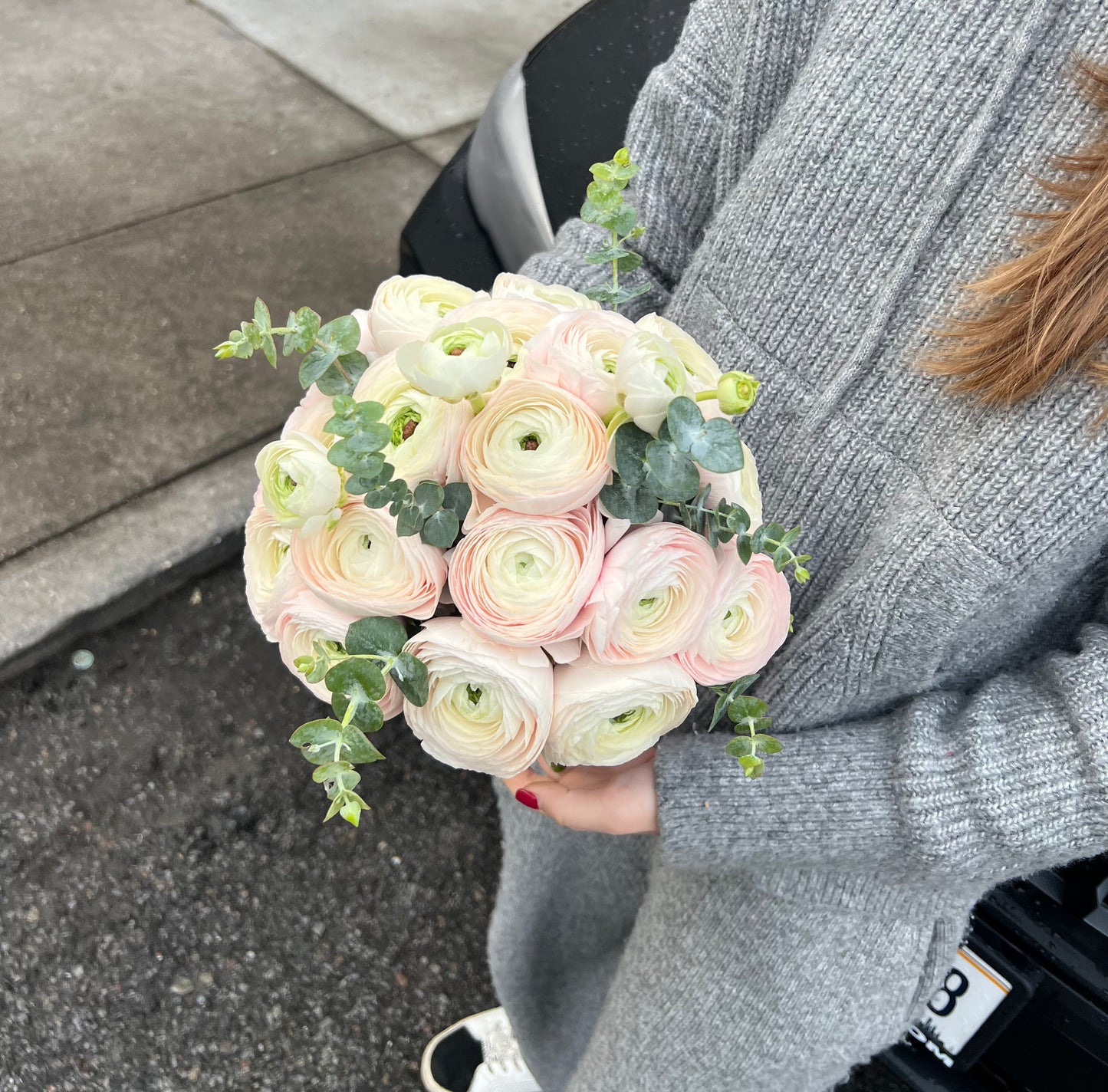 Ranunculus & Eucalyptus Wedding Bouquet