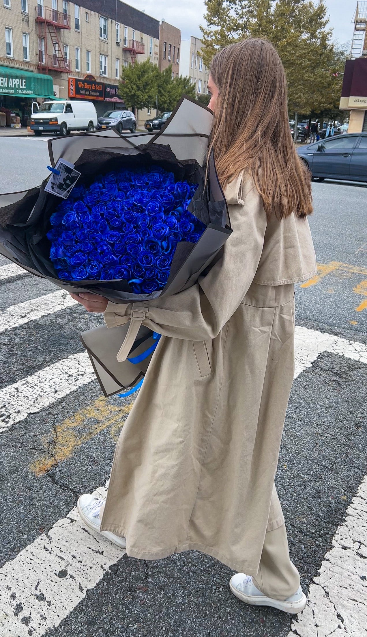 Blue Long Stem Roses Bouquet