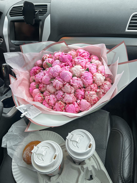 Mono Light Pink Peonies Bouquet (Valentine's Day)