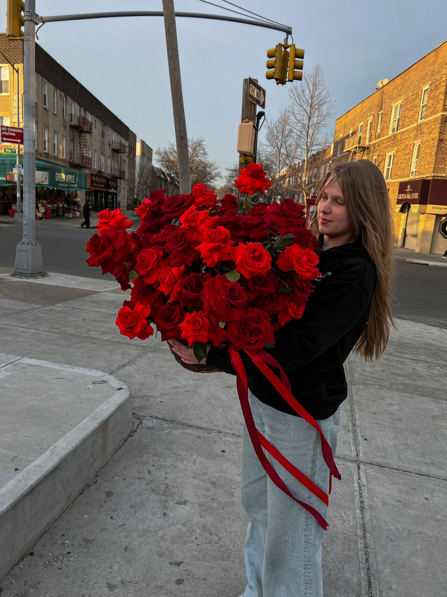 "Shades of Red" Basket